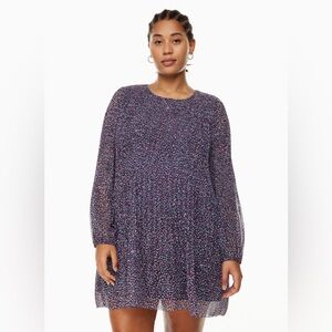 Aritzia Wilfred Printed Daydreamer Mini Dress Size Medium Flowy Lightweight